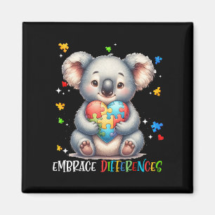 Embrace Differenzen Puzzle Herz Koala Autismus Kri Magnet