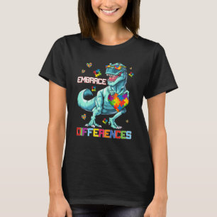 Embrace Differenzial Dinosaurier Puzzle Autismus A T-Shirt