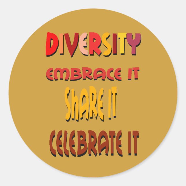 Embrace Diversity Sticker (Vorderseite)