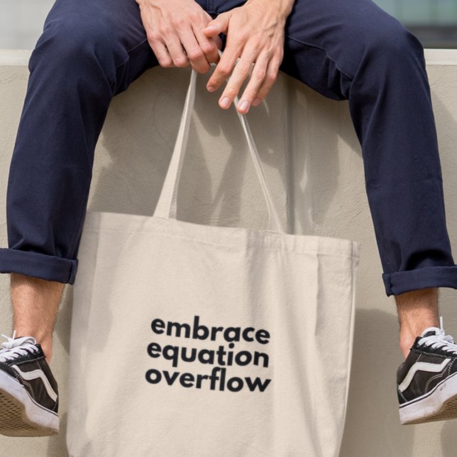 Embrace Equity Overflow Math Teacher Geschenk Tragetasche (Shop now and celebrate the beauty of equations!)