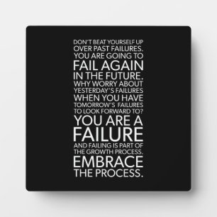 Embrace Failure Enthusiasten Gym Hustle Erfolg Fotoplatte