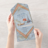 Embrace Französisch Land leben in Pale Blue