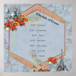 Embrace Französisch Land leben in Pale Blue Poster