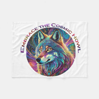 Embrace für den kosmischen Howl Wolf Fleecedecke