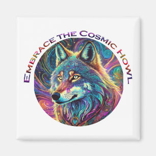 Embrace für den kosmischen Howl Wolf Magnet