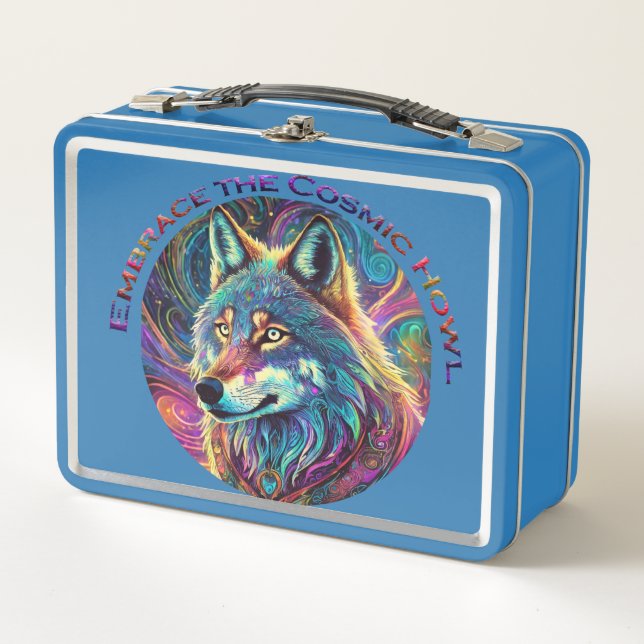 Embrace für den kosmischen Howl Wolf Metall Brotdose (Vorderseite)