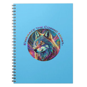 Embrace für den kosmischen Howl Wolf Notizblock
