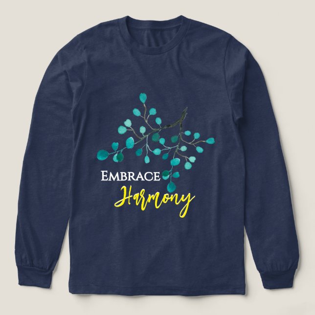 Embrace Harmony Abstract Branches T-Shirt Tri-Blend Shirt (Design Vorderseite)