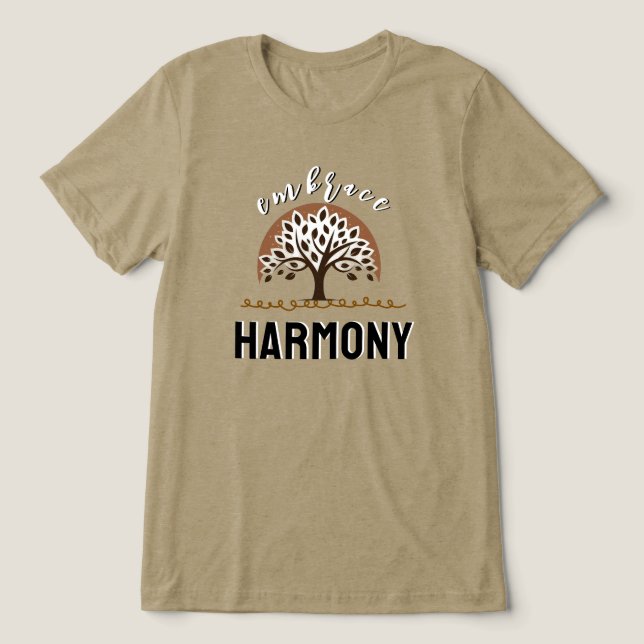 Embrace Harmony Abstract Tree  Tri-Blend Shirt (Design Vorderseite)