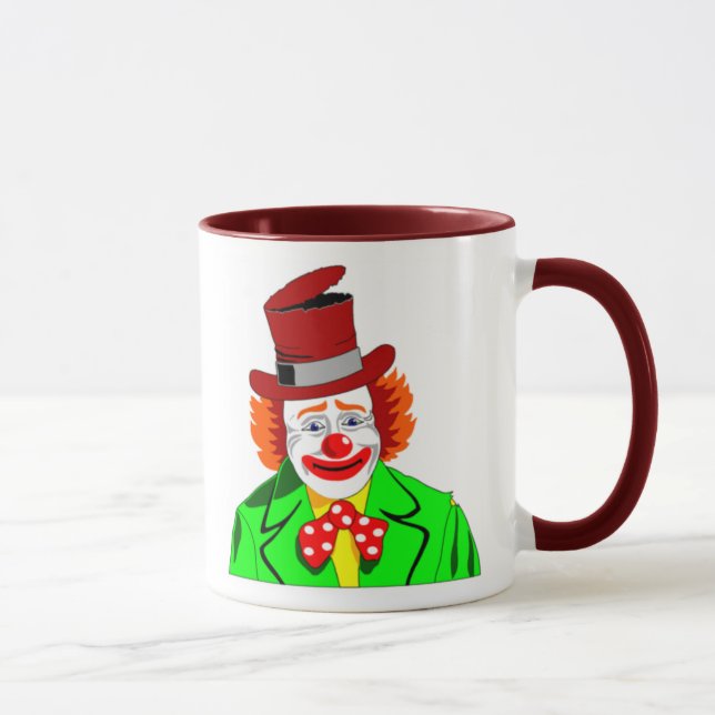 EMBRACE IHRE CLOWN, Clown Keramik Tasse (Rechts)