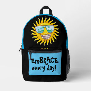 Embrace jeden Tag sprengt Spaß Personalisiert Bedruckter Rucksack