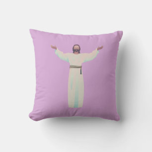 Embrace Jesus - Kissen werfen in Lavender