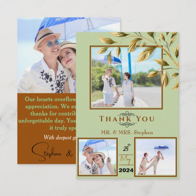 Embrace Natural Elegance Dankeskarte (Vorne/Hinten)