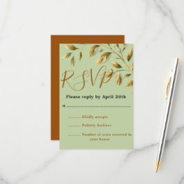 Embrace Natural Elegance RSVP Karte