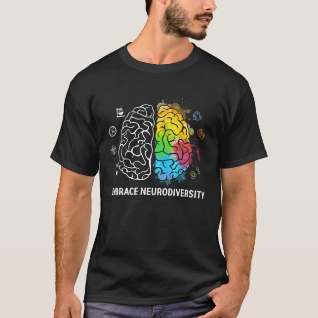 Embrace Neurodiversity Autism Awareness ASD Men Wo T-Shirt (Vorderseite)