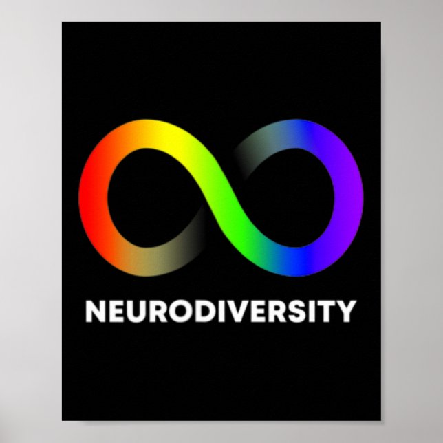 Embrace Neurodiversity-Autismus Adhd Asd Infinity  Poster (Vorne)