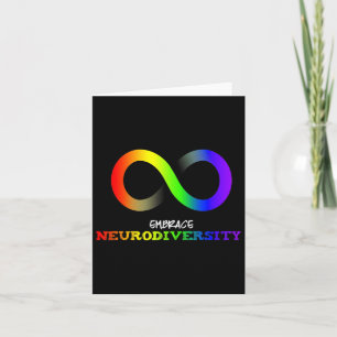 Embrace Neurodiversity Autismus Asd Add Rainbow In Karte