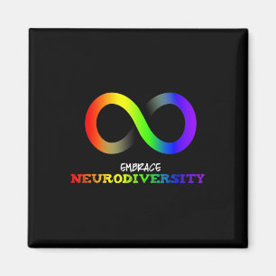 Embrace Neurodiversity Autismus Asd Add Rainbow In Magnet