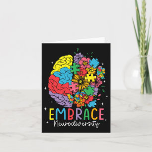 Embrace Neurodiversity Autismus Bewusstsein Asse M Karte