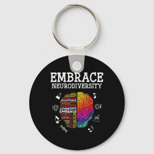 Embrace Neurodiversity Autismus Bewusstsein Asse M Schlüsselanhänger