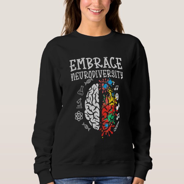 Embrace Neurodiversity Autismus Bewusstsein Asse M Sweatshirt (Vorderseite)