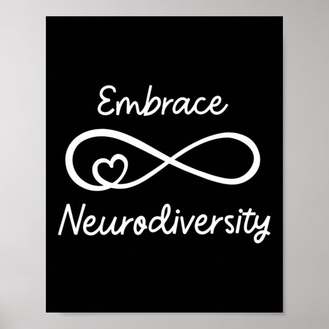 Embrace Neurodiversity-Autismus Sensibilisierungsl Poster (Vorne)