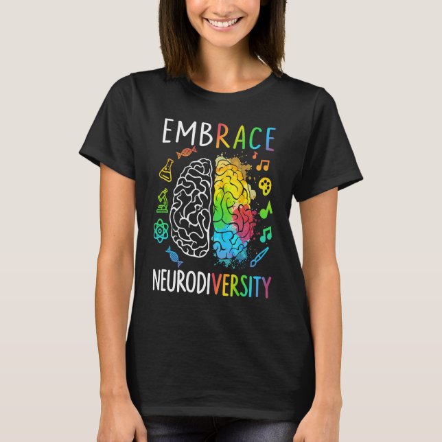 Embrace Neurodiversity Brain Autism Awareness Puzz T-Shirt (Vorderseite)