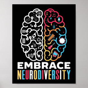 Embrace Neurodiversity-Design für eine Autismus-Aw Poster