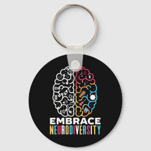 Embrace Neurodiversity-Design für eine Autismus-Aw Schlüsselanhänger