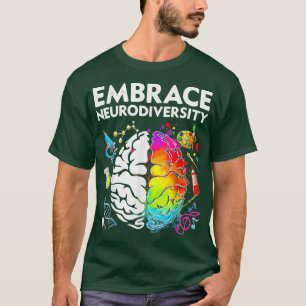Embrace Neurodiversity Gefärbte Krawatte Autismus  T-Shirt