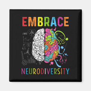 Embrace Neurodiversity-Gehirn Embrace Adhd Autismu Magnet