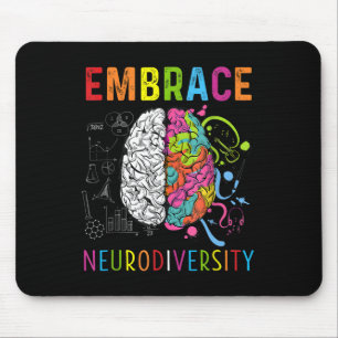 Embrace Neurodiversity-Gehirn Embrace Adhd Autismu Mousepad