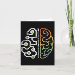 Embrace Neurodiversity Hirn Autismus Bewusstsein Karte