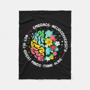Embrace Neurodiversity Hirn Autismus Bewusstsein u Fleecedecke