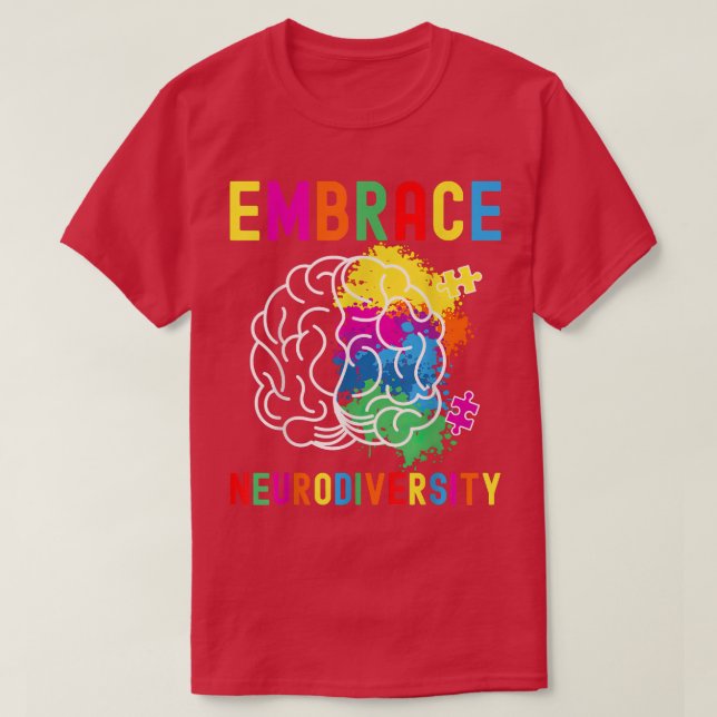 Embrace Neurodiversity Hirn Neurologist Puzzles A T-Shirt (Design vorne)