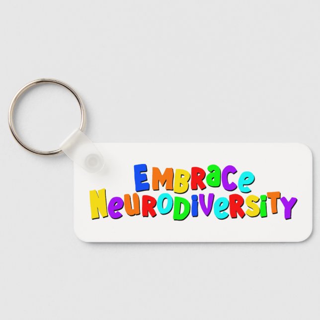 Embrace Neurodiversity | Neurodivere Sensibilisier Schlüsselanhänger (Rückseite)