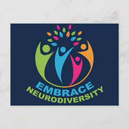 Embrace Neuroversity Autismus Spectrum farbenfroh Postkarte