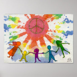 Embrace Peace Mixed Media Artwork Poster