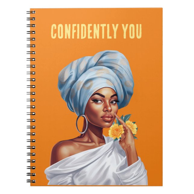 Embrace Self-Liebe: 'Confidently You' Notebook Notizblock (Vorderseite)