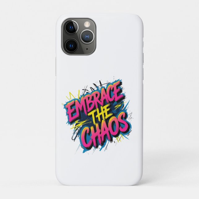 Embrace the Chaos – Grunge Typography Quote Design Case-Mate iPhone Hülle (Rückseite)