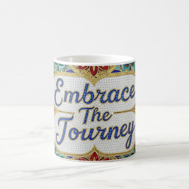 Embrace the Journey color changing ceramic mug Verwandlungstasse (Mittel)