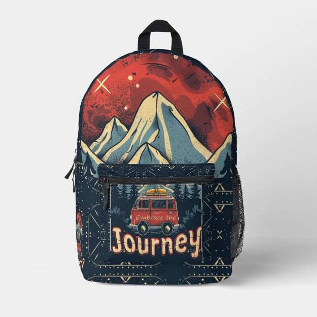 Embrace the Journey Rustic Vintag Bedruckter Rucksack (Vorderseite)