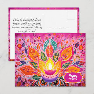 Embrace the Joy: Eine Diwali-Feier Postkarte