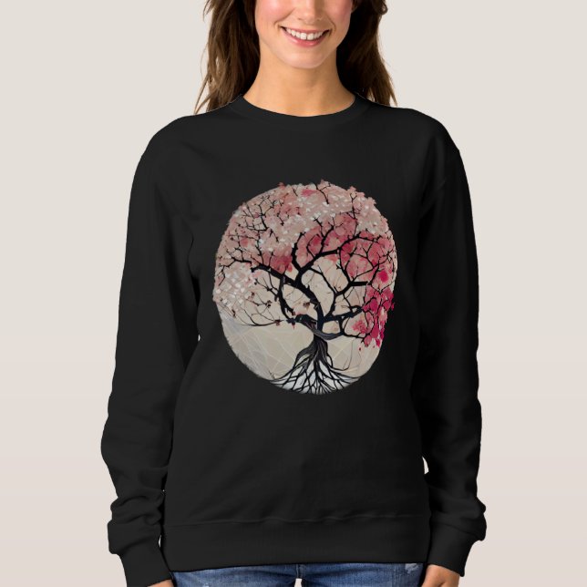 Embrace the Magic of Nature with this Cherry Bloss Sweatshirt (Vorderseite)
