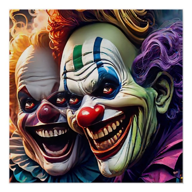 Embrace the Thrill of the Creepy Clowns Poster (Vorderseite)