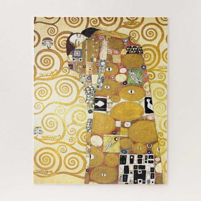 Embrace von Gustav Klimt Malerei Muster Artwork Puzzle (Vertikal)