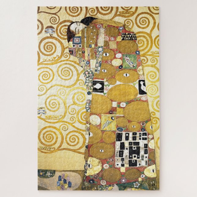 Embrace von Gustav Klimt Malerei Muster Artwork Puzzle (Vertikal)