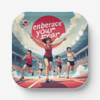 Embrace Your Fee - kawaii Motivierend Runner Pappteller