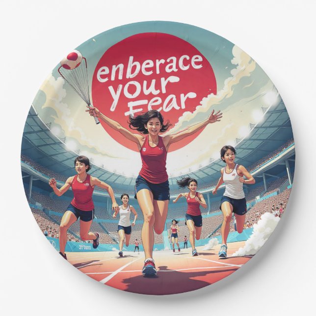Embrace Your Fee - kawaii Motivierend Runner Pappteller (Vorderseite)