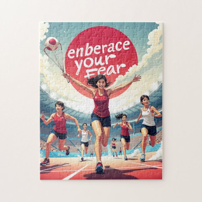Embrace Your Fee - kawaii Motivierend Runner Puzzle (Vertikal)